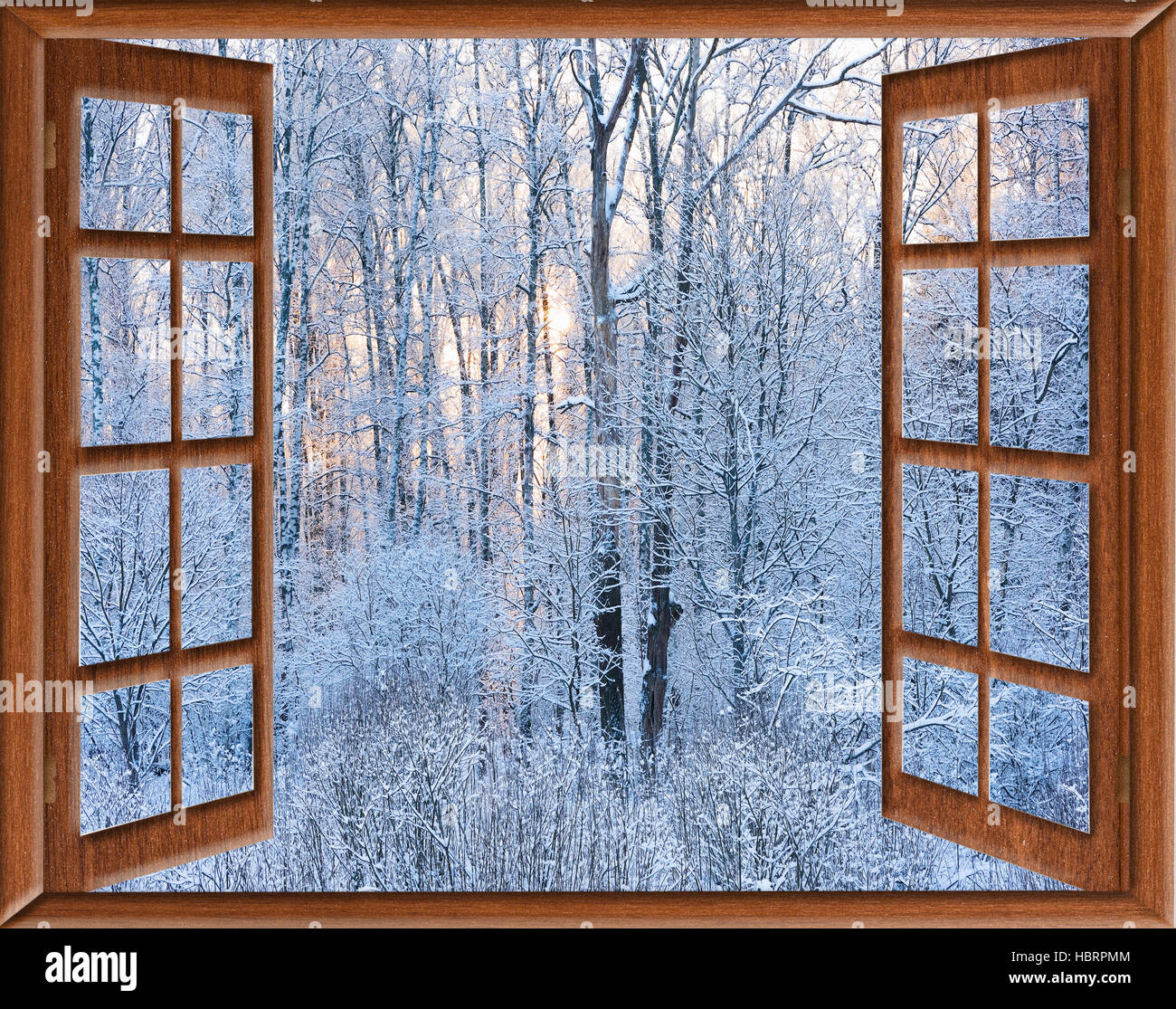 Winter view from window hi-res stock photography and images - Alamy