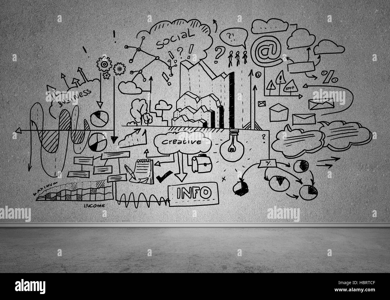 Strategy connection design planning Black and White Stock Photos ...