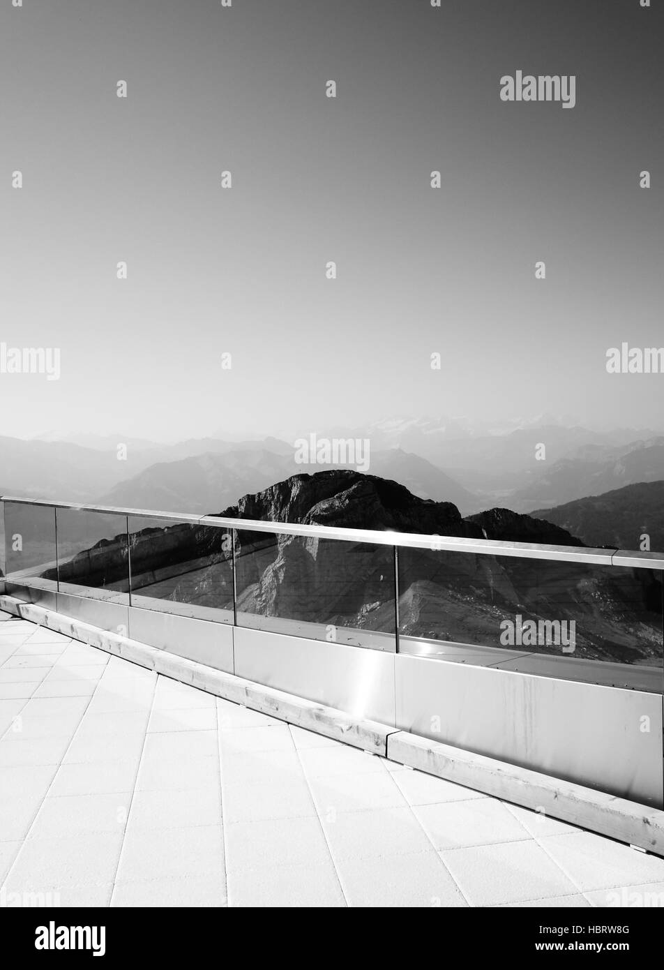 South view from Mount Pilatus, Switzerland Stock Photo