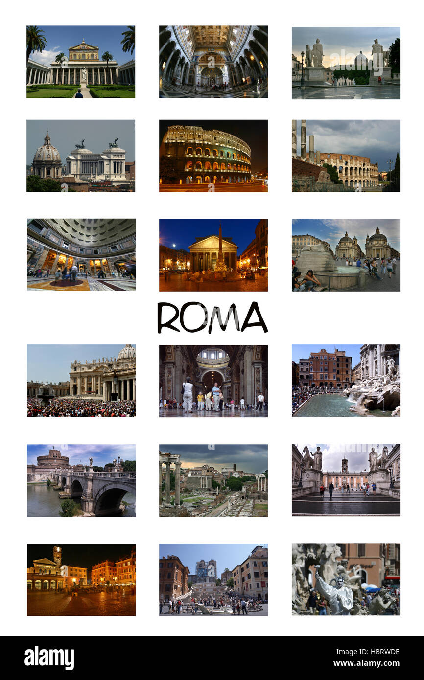 touristic highlights of Rome Stock Photo