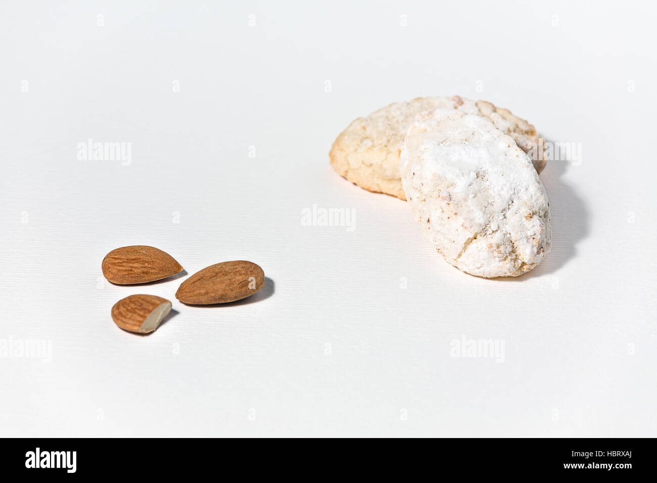 Ricciarelli biscuits of Siena with almonds Stock Photo