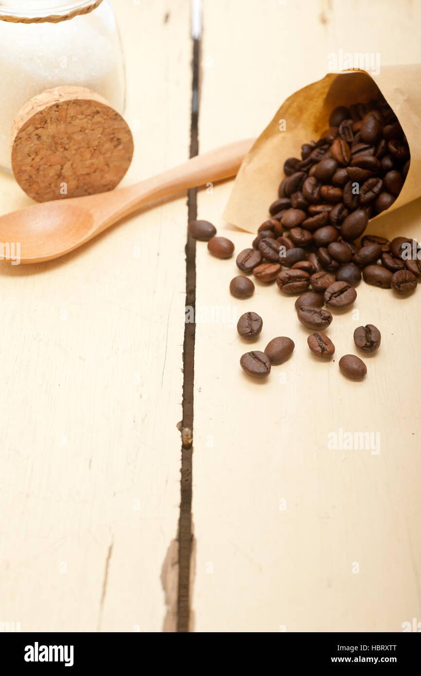 espresso coffee and beans Stock Photo Alamy