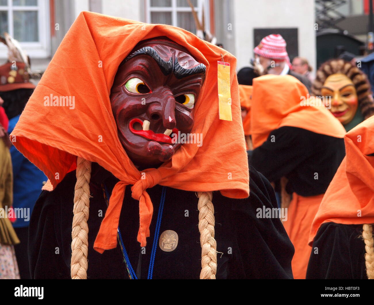 Fasnet - Witch fool figure from Ravensburg Stock Photo