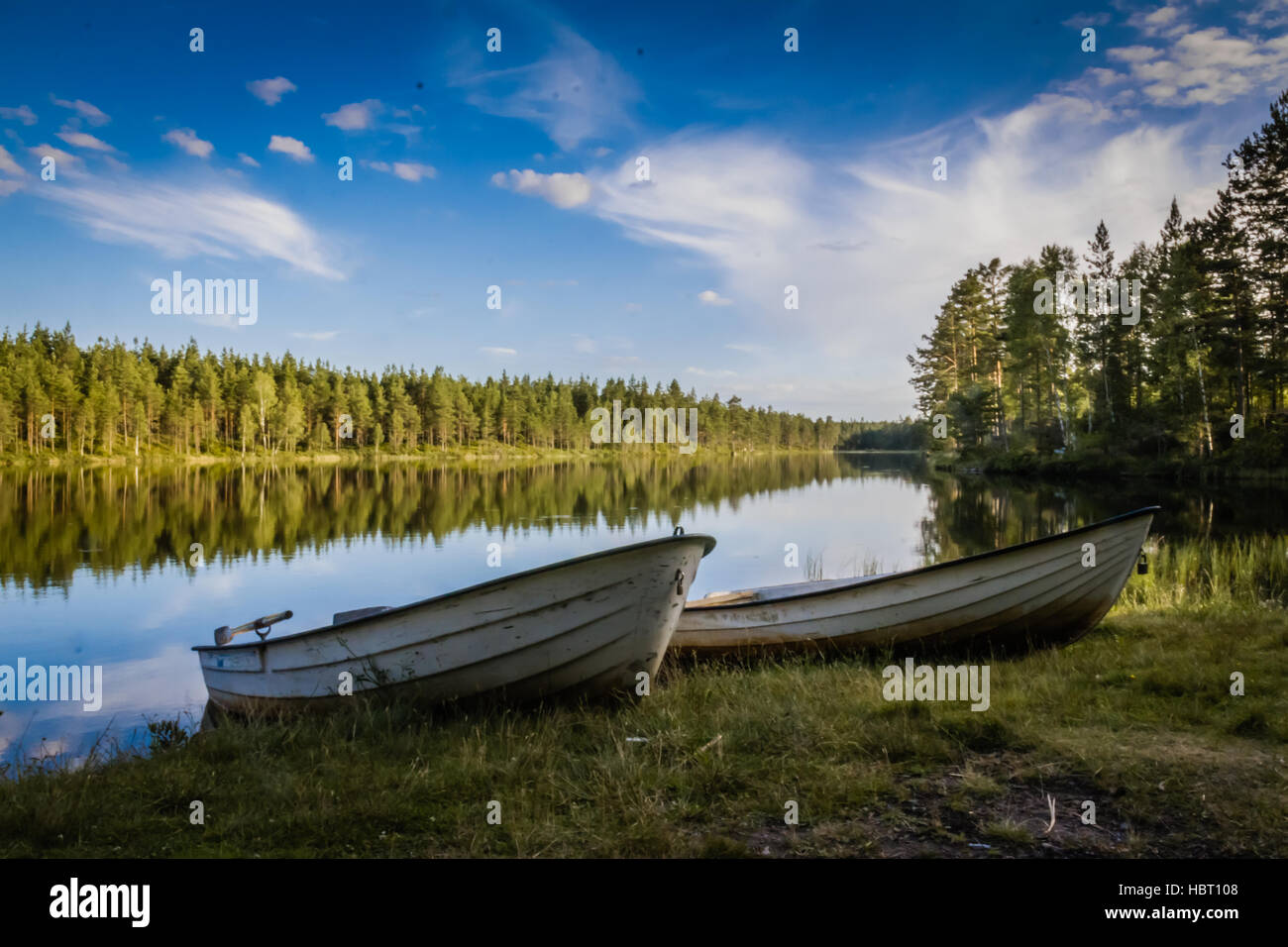impressions of lakes in southern Sweden Stock Photo - Alamy