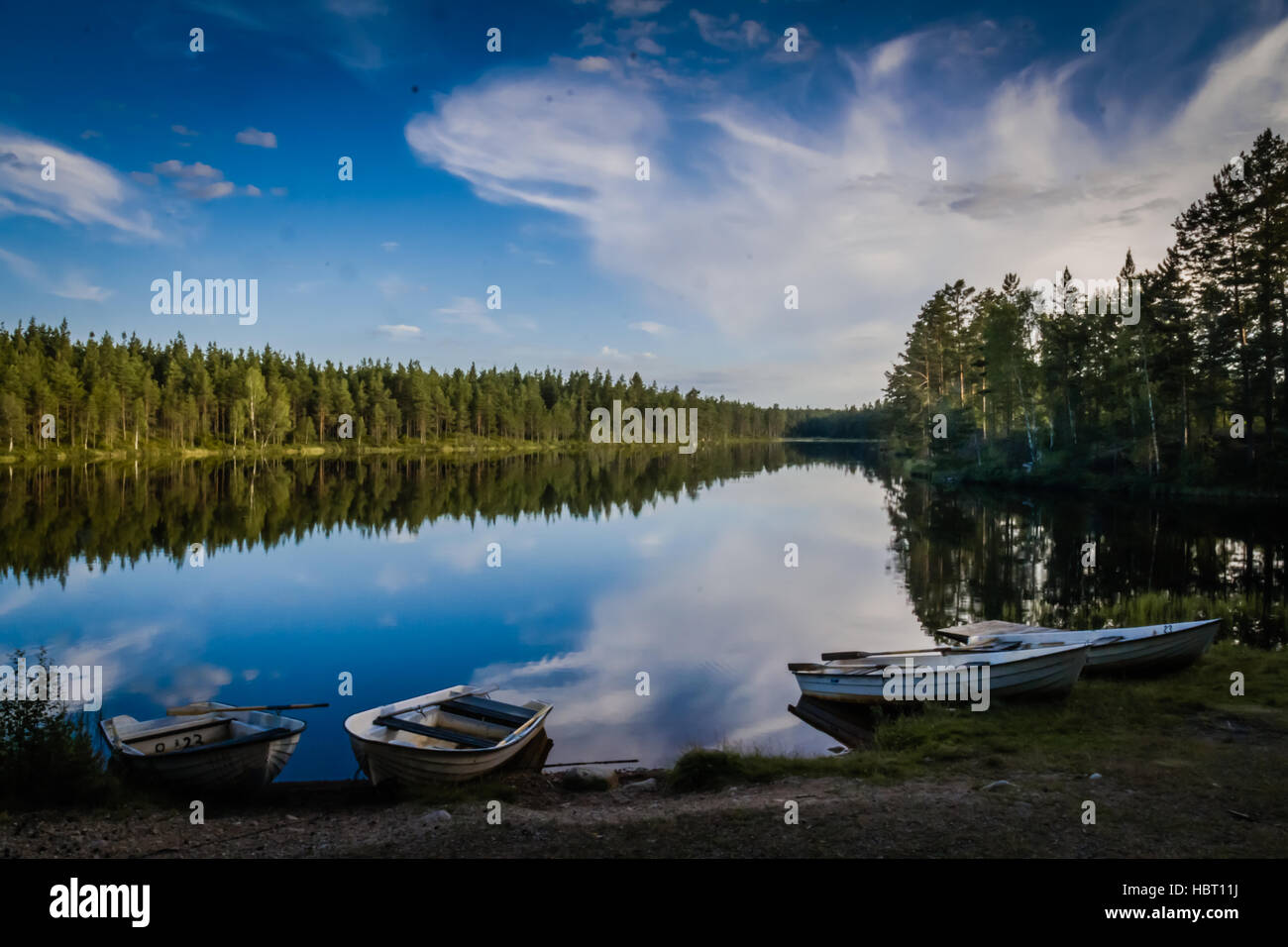 impressions of lakes in southern Sweden Stock Photo - Alamy
