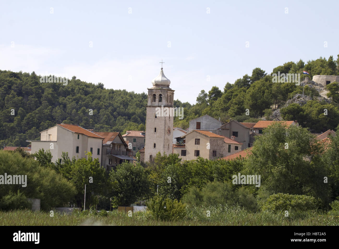 Little Town Skradin in Croatia Stock Photo
