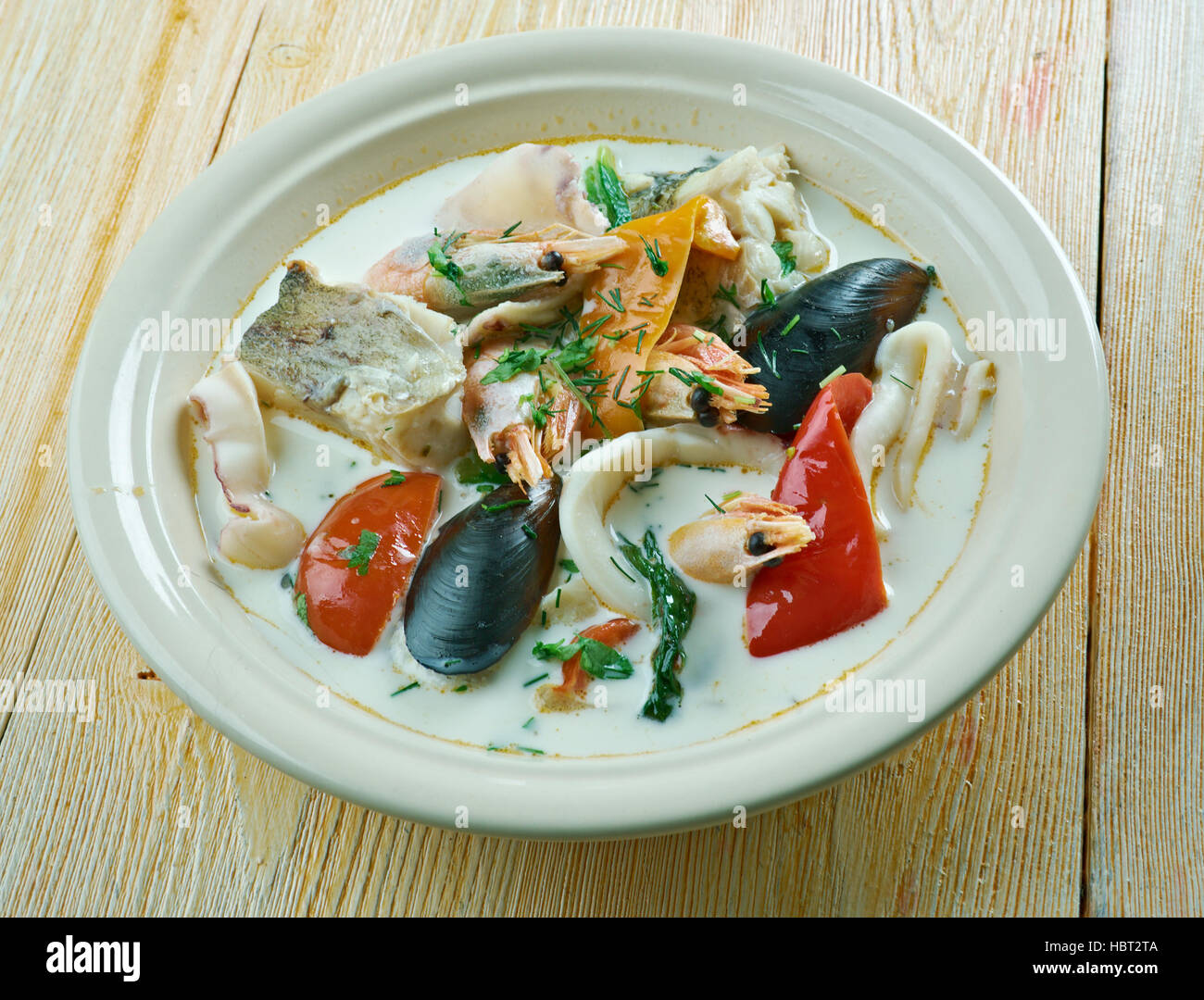 Coconut Fish Chowder.Asian cuisine Stock Photo Alamy