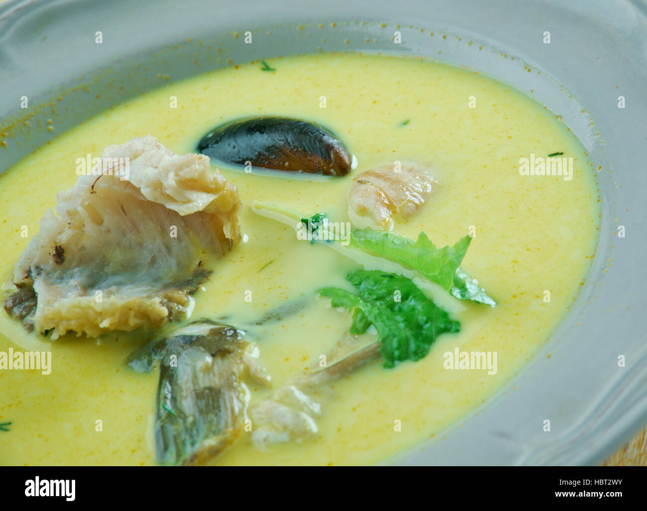 African Salt Cod and Peanut Curry.African Fish Curry Stock Photo - Alamy