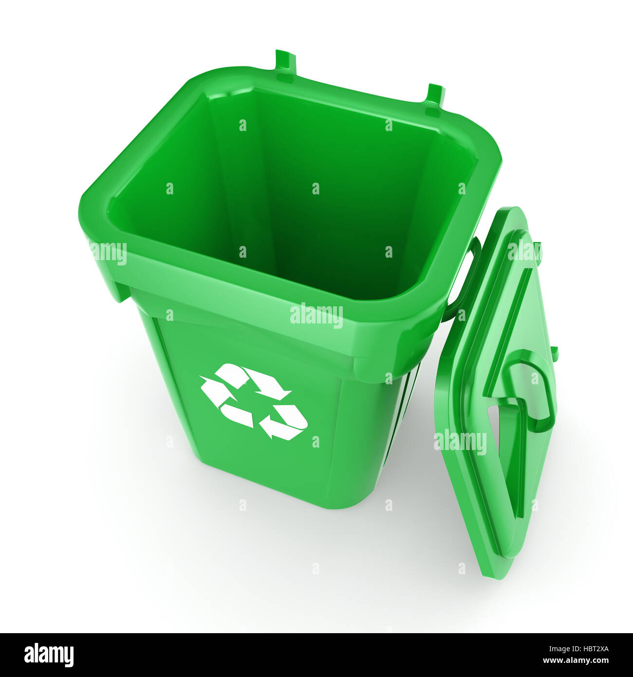 Green recycling Bin Stock Photo Alamy