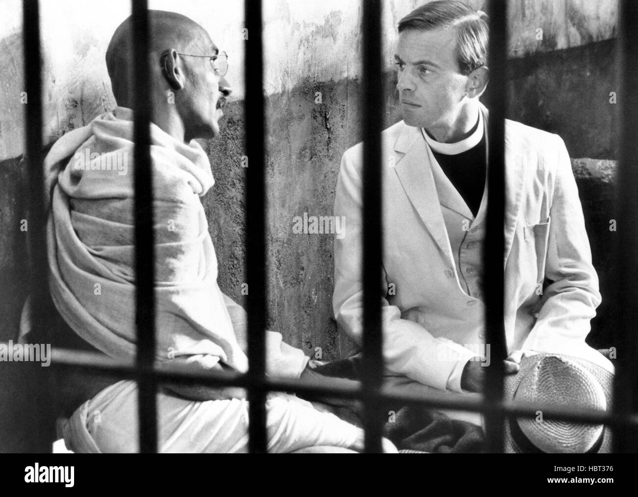 GANDHI, from left, Ben Kingsley, Ian Charleson, 1982, ©Columbia/courtesy Everett Collection Stock Photo