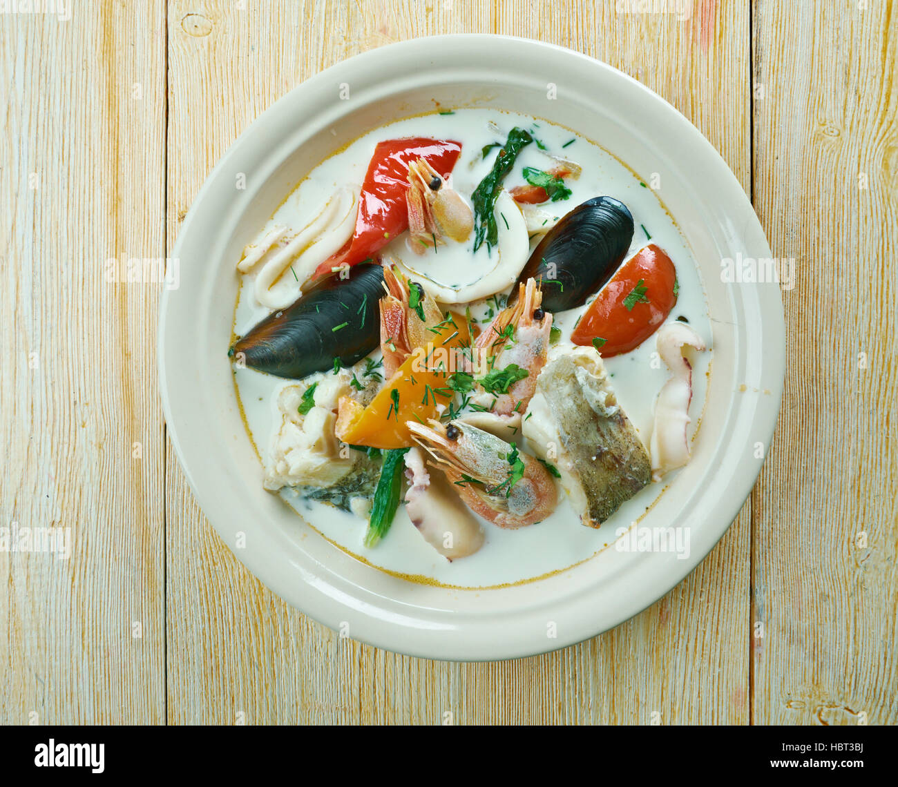 Coconut Fish Chowder.Asian cuisine Stock Photo Alamy