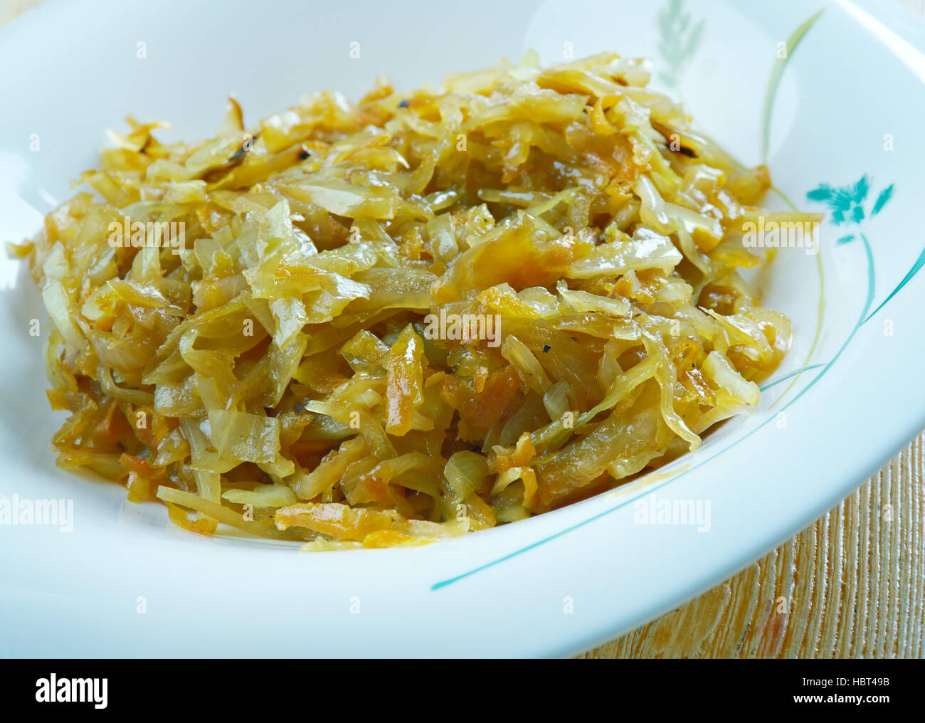 Kapusta kiszona duszona Polish Stewed sauerkraut Stock Photo Alamy