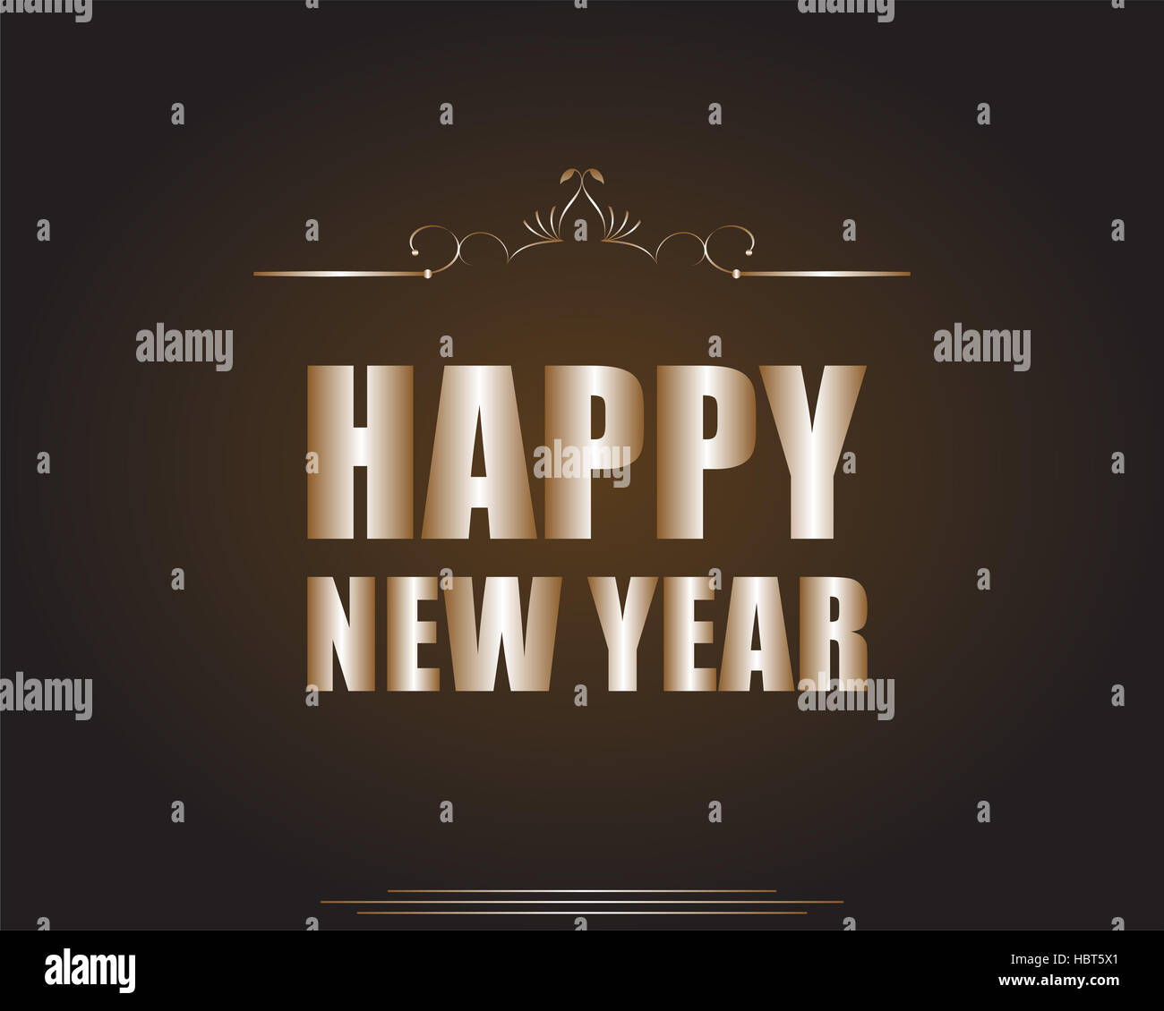 Happy New Year lettering Greeting Card Stock Photo - Alamy