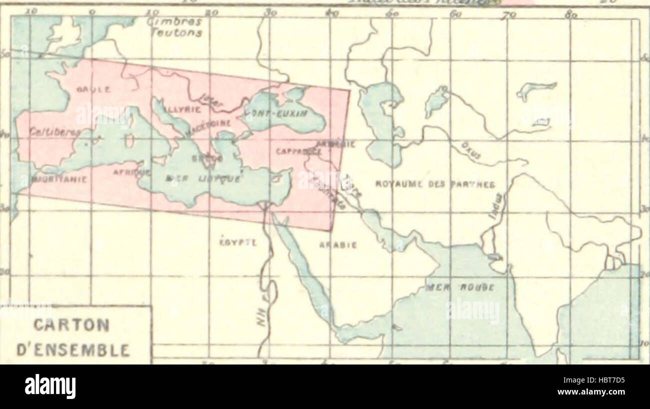 Image taken from page 37 of 'Géographie historique. Leçons en regard des cartes. Résumant l'histoire de la formation territoriale des pays civilisés et l'histoire de la civilisation, etc' Image taken from page 37 of 'Géographie historique Leçons en Stock Photo