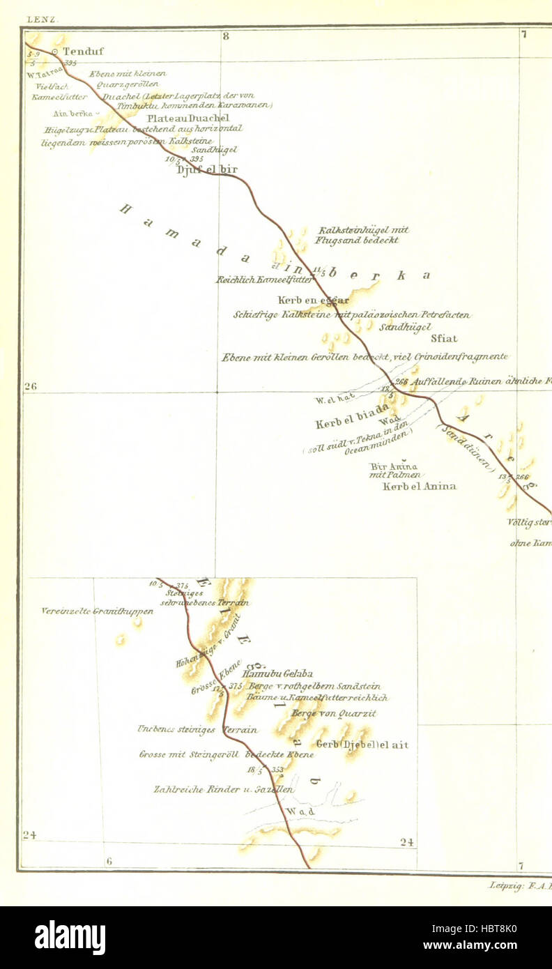 Image taken from page 906 of 'Timbuktu. Reise durch Marokko, die Sahara und den Sudan, ausgeführt in Auftrage der afrikanischen Gesellschaft in Deutschland in den Jahren 1879 und 1880 ... Mit ... Abbildungen und ... Karten' Image taken from page 906 of 'Timbuktu Reise durch Marokko, Stock Photo