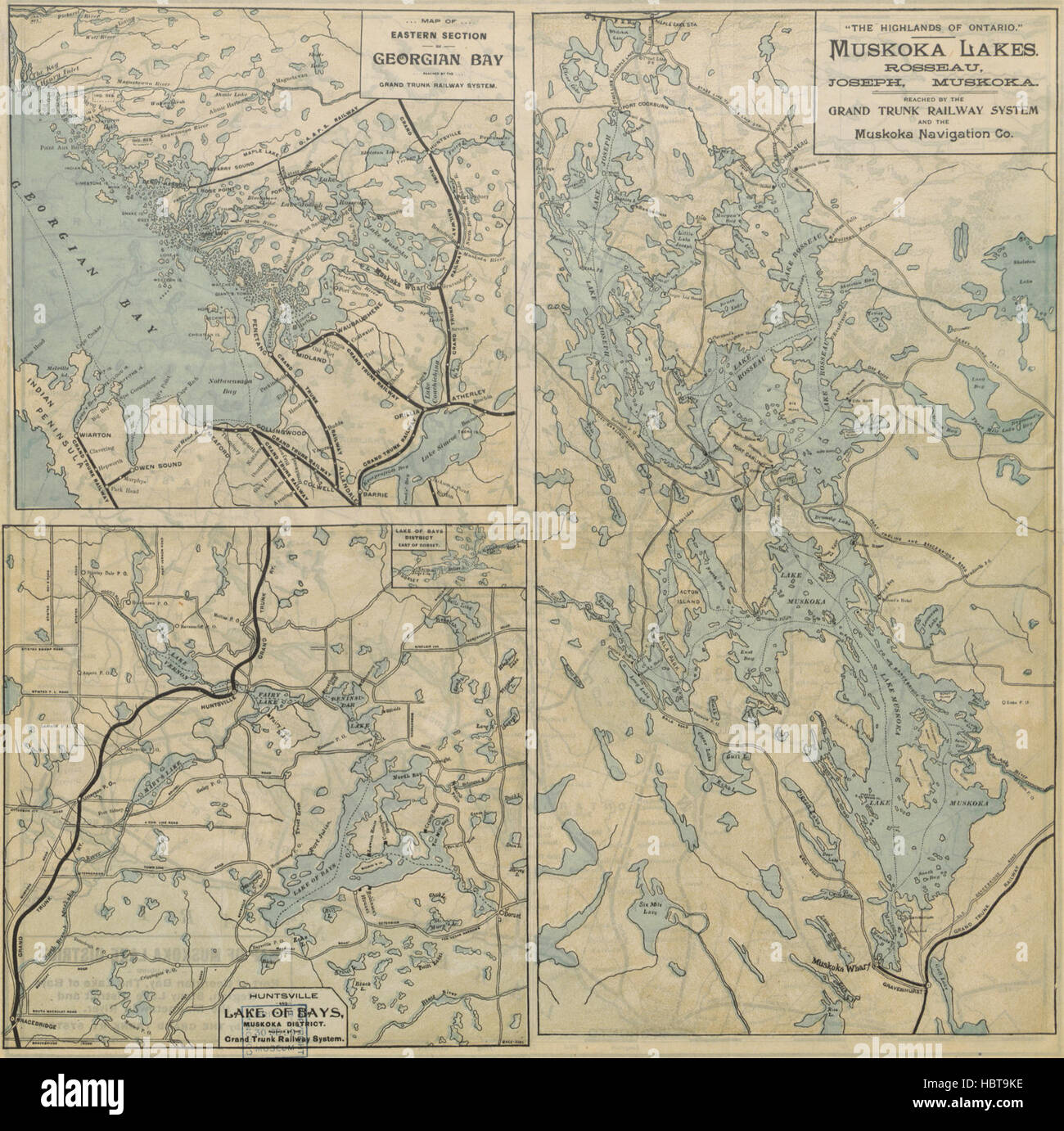 X-Large Muskoka Antique Style Map main image 1