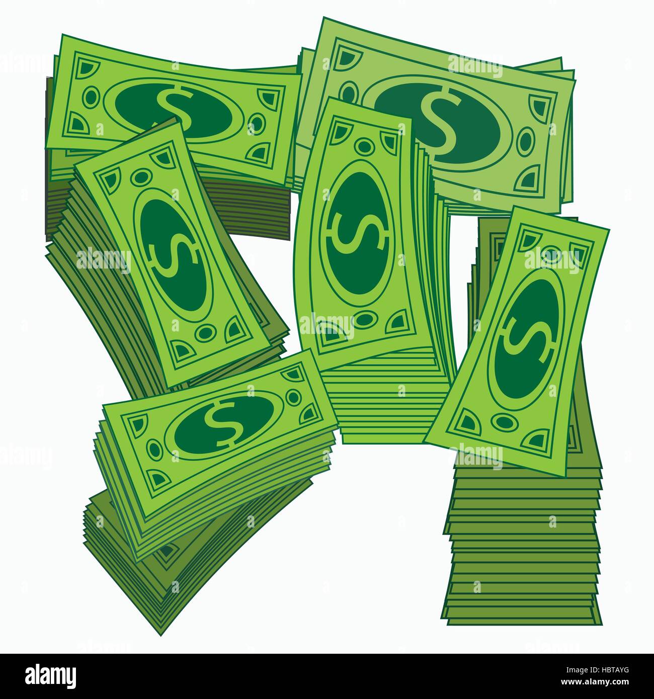 Vector Illustration roll of money. Paper dollars. Vector design. The