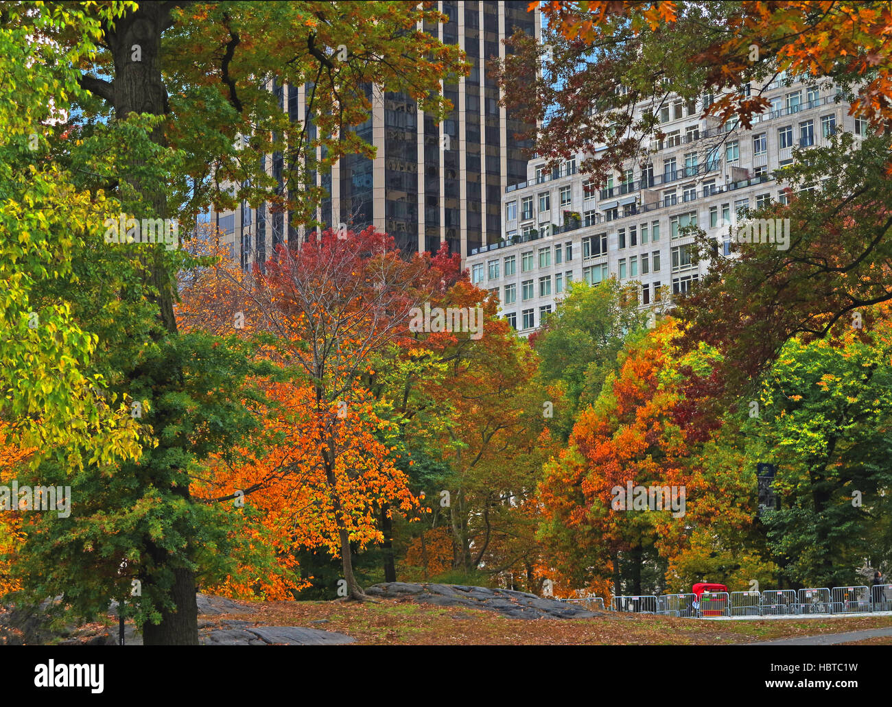 15 Central Park West in Autumn Stock Photo