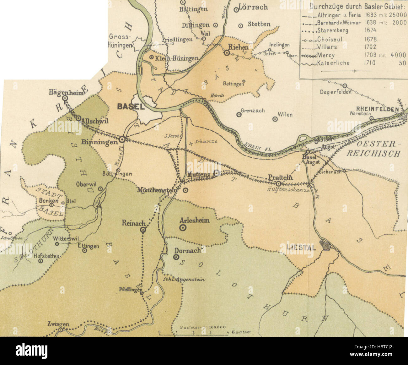 This image from page 573 of 'History of Swiss Neutrality' shows a map ...