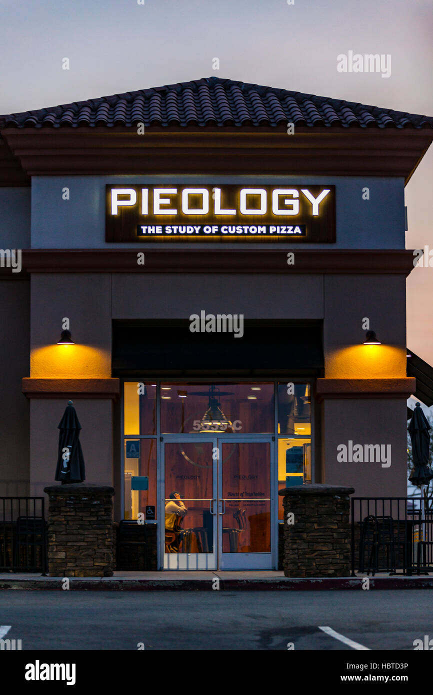 A Pieology Pizza restaurant at Wheeler Ridge California at the junction of highways Interstate 5