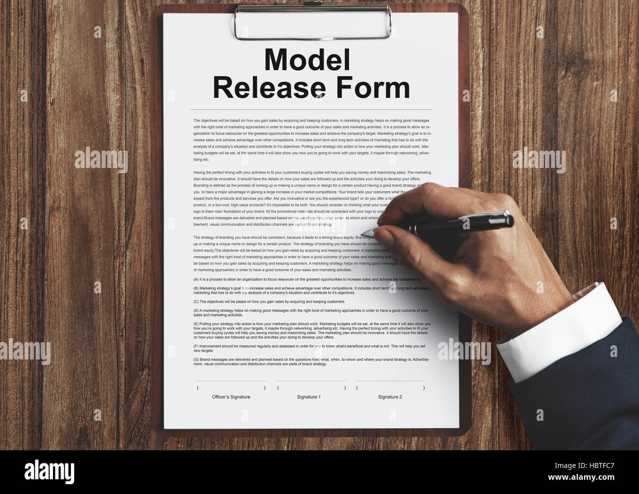 Model Release Form Application Concept Stock Photo Alamy