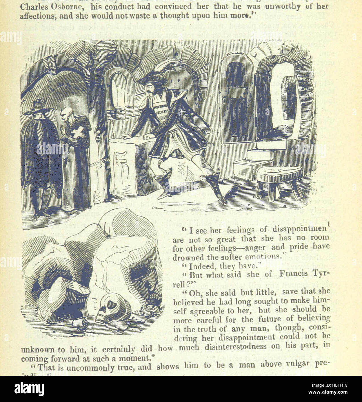 The image illustrates a scene from a romantic or supernatural narrative ...