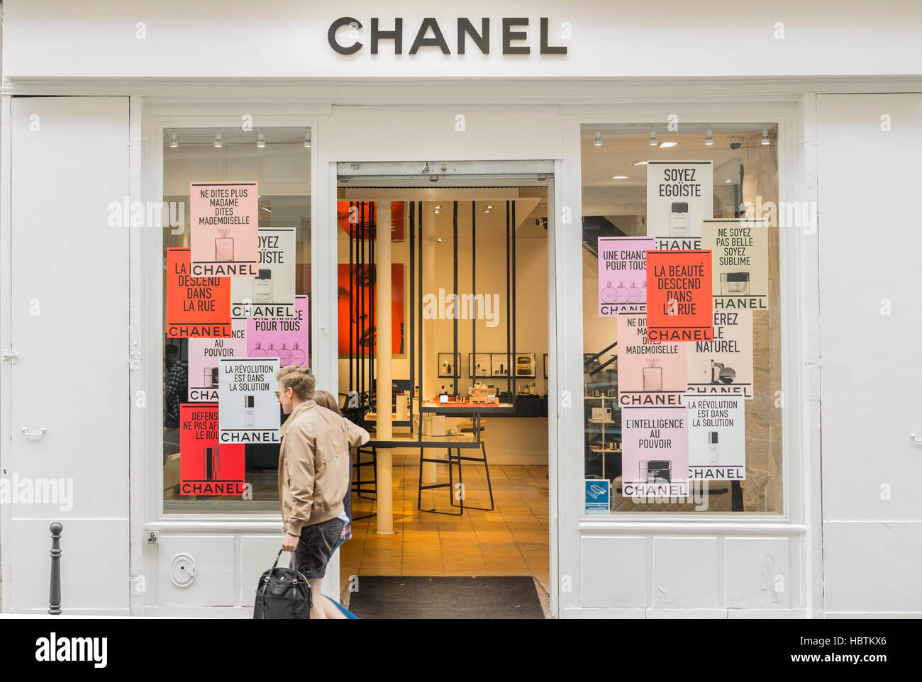 newly estabished chanel beauty boutique, marais district Stock Photo - Alamy