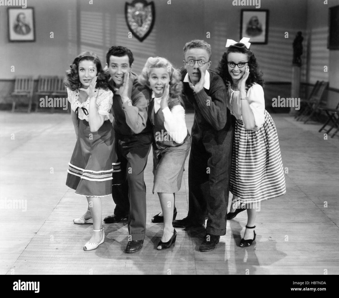 FREDDIE STEPS OUT, from left, Annie Rooney, Freddie Stewart, June