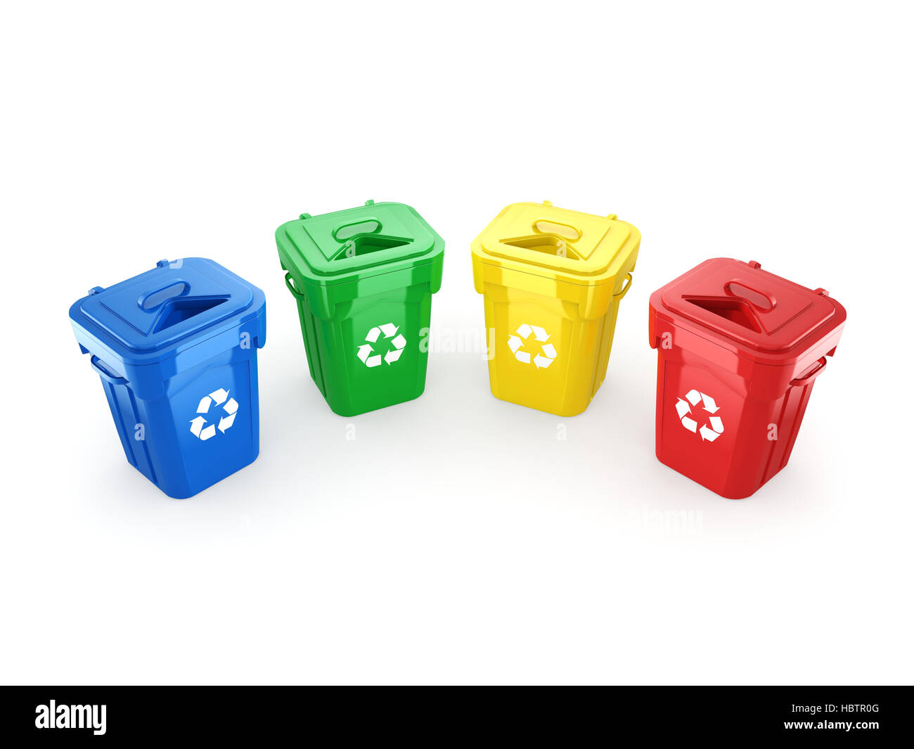 Multicolor Recycling Bins Stock Photo Alamy