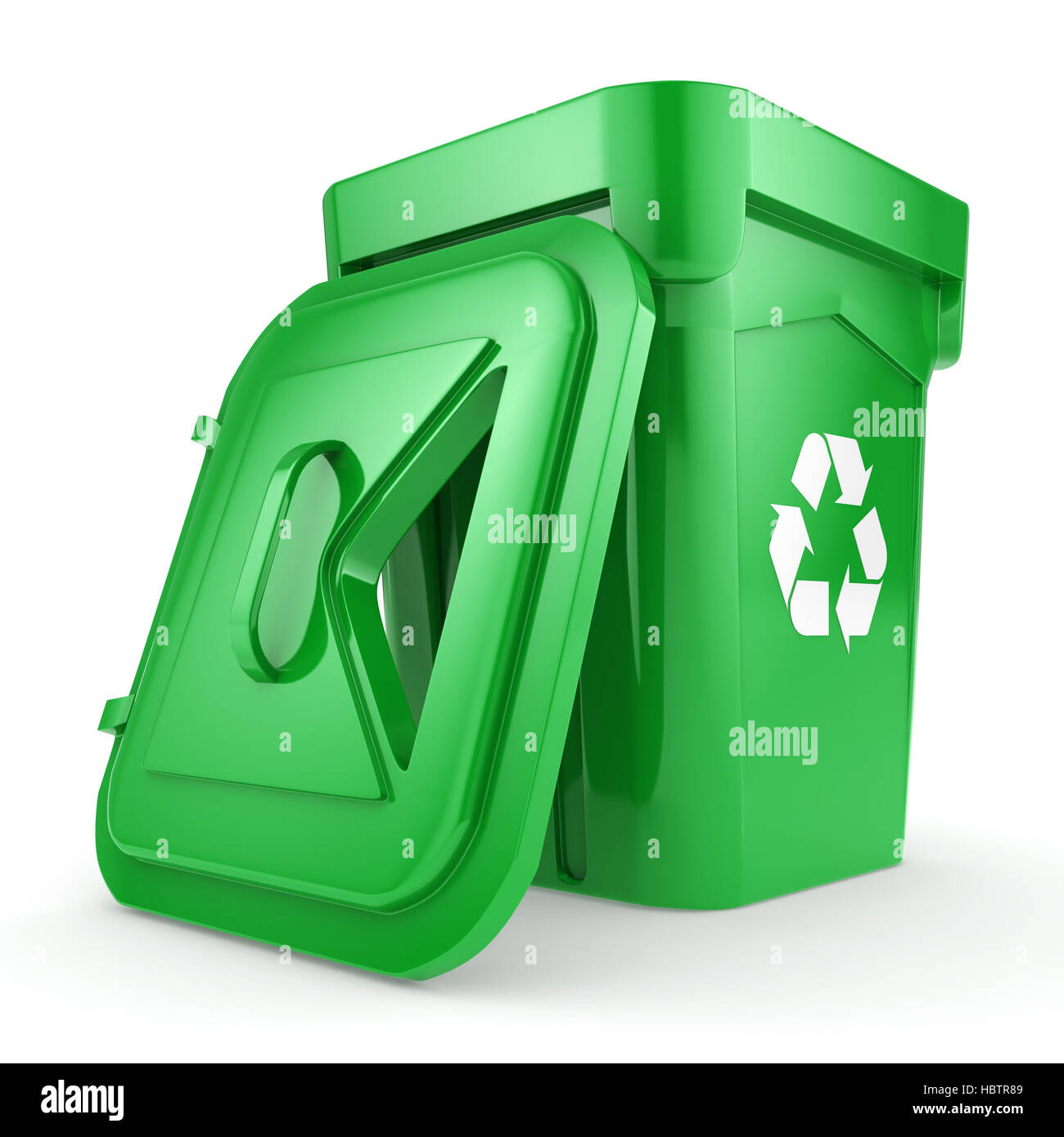 Green recycling Bin Stock Photo Alamy