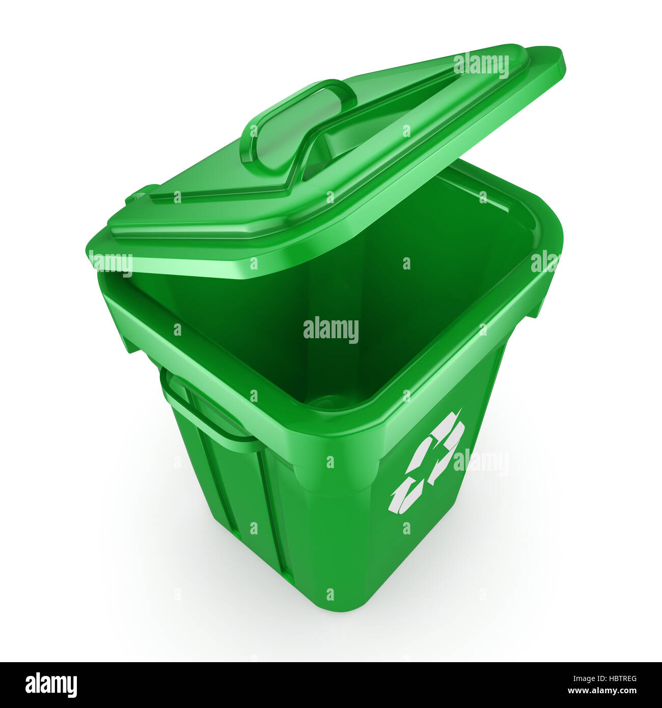 Green recycling Bin Stock Photo Alamy
