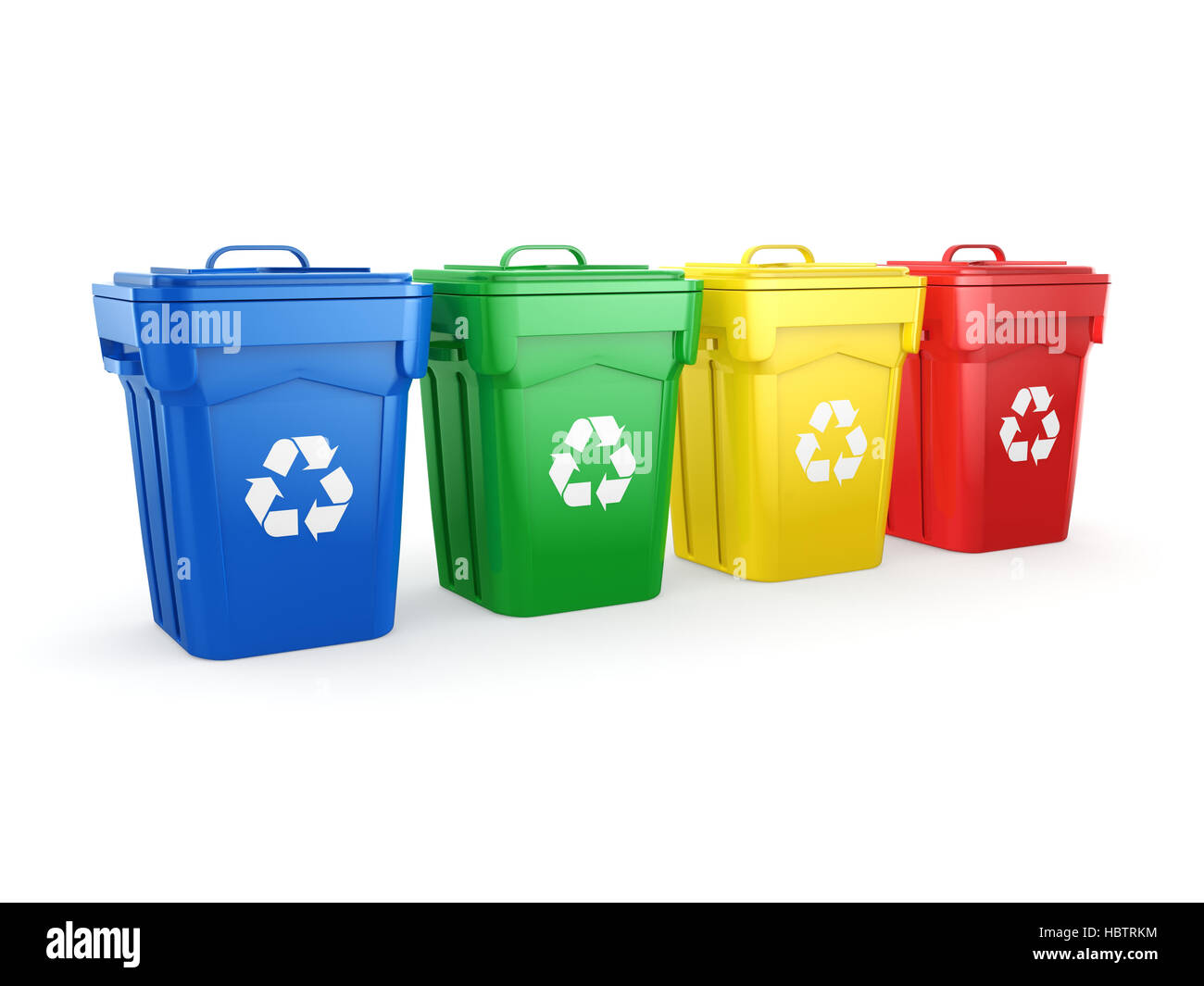 Multicolor Recycling Bins Stock Photo Alamy