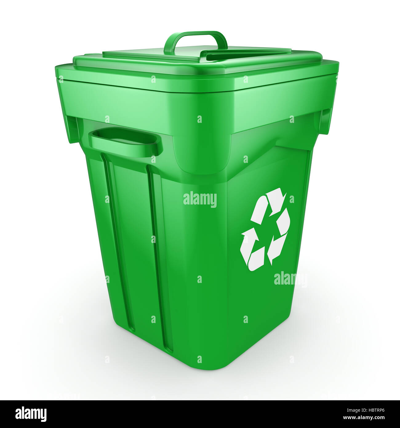 Green recycling Bin Stock Photo Alamy