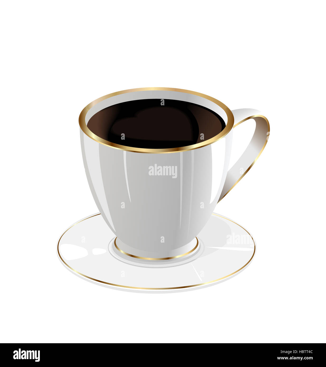 Cup of coffee isolated on white background Stock Photo - Alamy