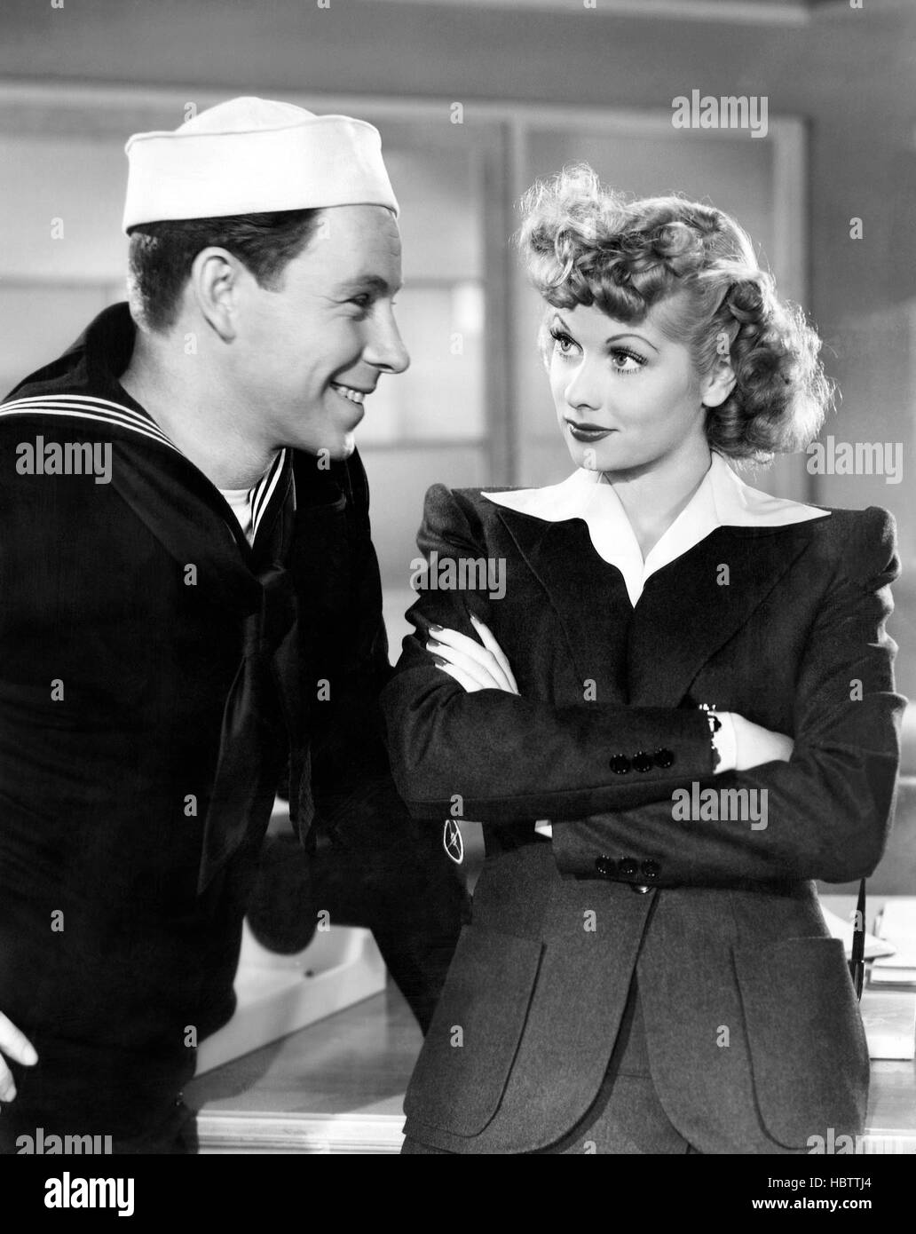 A Girl, A Guy, And A Gob, George Murphy, Lucille Ball, 1941 Stock Photo 