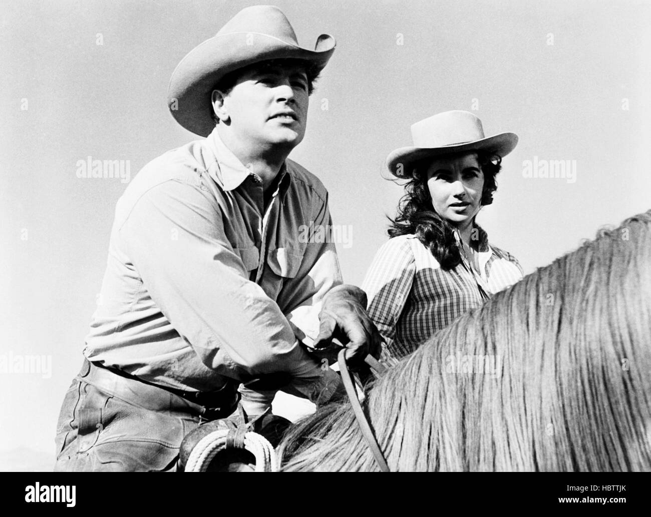 GIANT, from left, Rock Hudson, Elizabeth Taylor, 1956 Stock Photo - Alamy