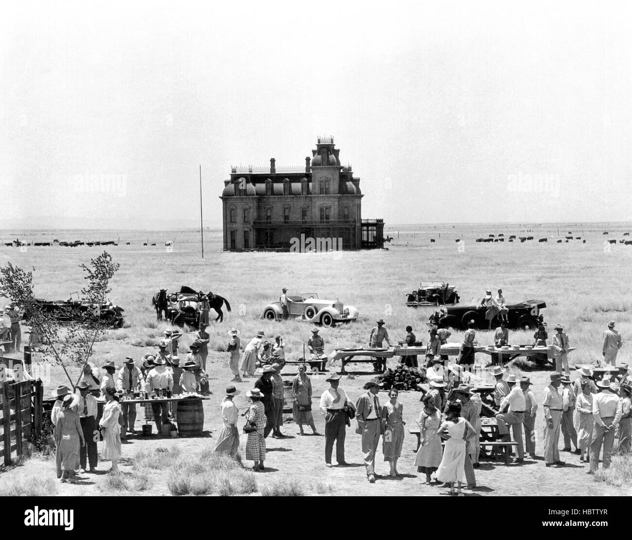 GIANT, on location in Marfa, Texas, 1956 Stock Photo Alamy