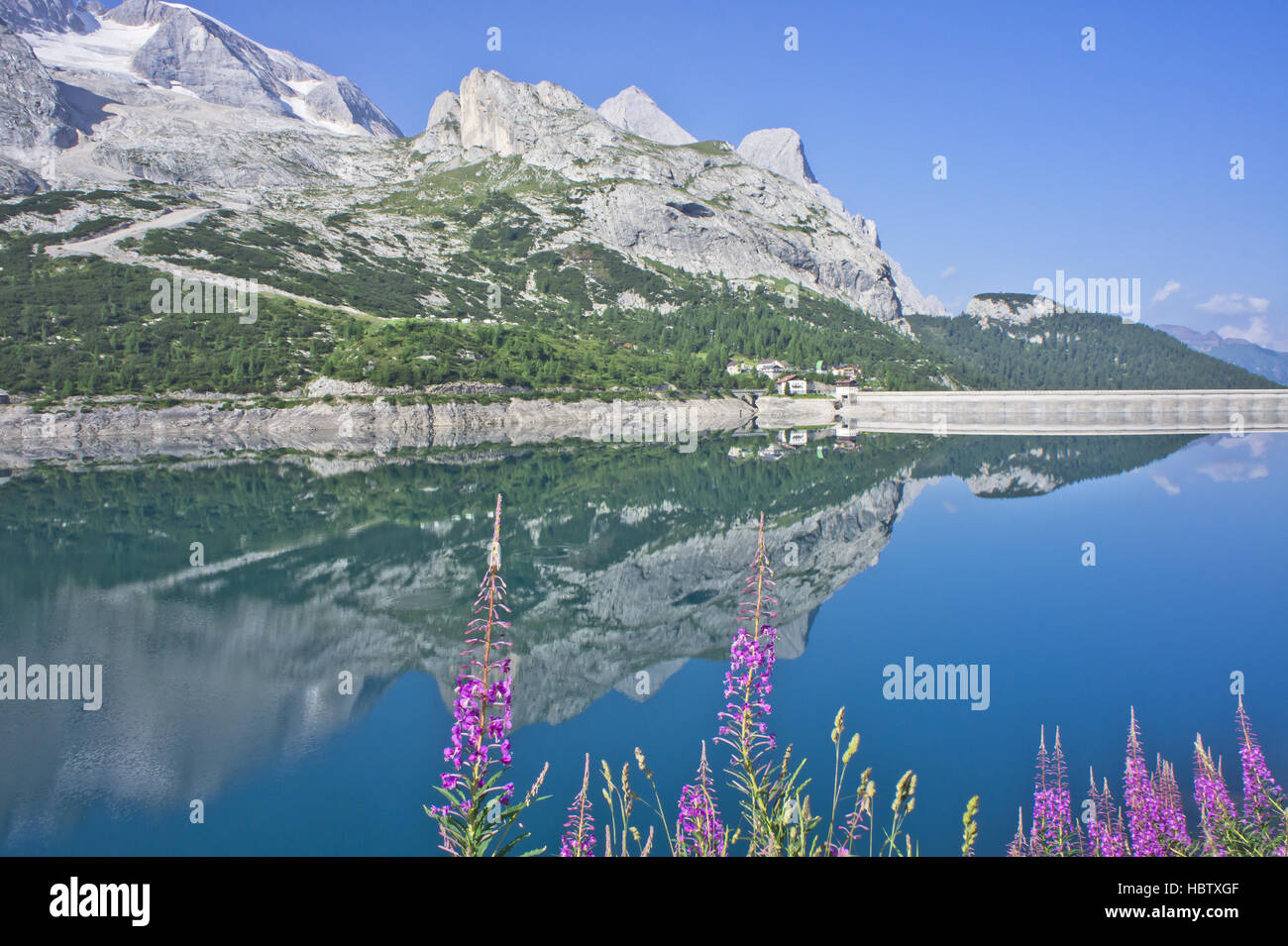 Lake Fedaia, Italy, Europe Stock Photo