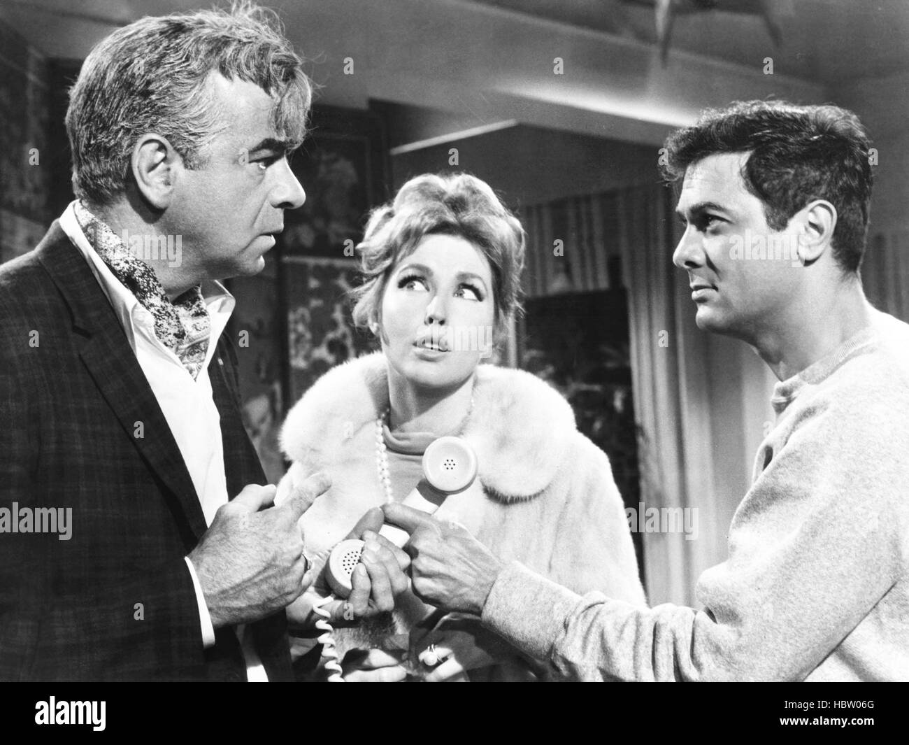 GOODBYE CHARLIE, from left: Walter Matthau, Laura Devon, tony Curtis ...