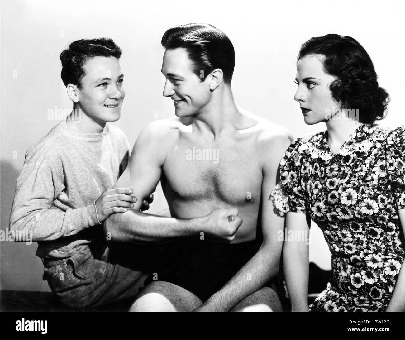 George Denning GOLDEN GLOVES, from left: George Ernest, Richard Denning, Jeanne Cagney ...