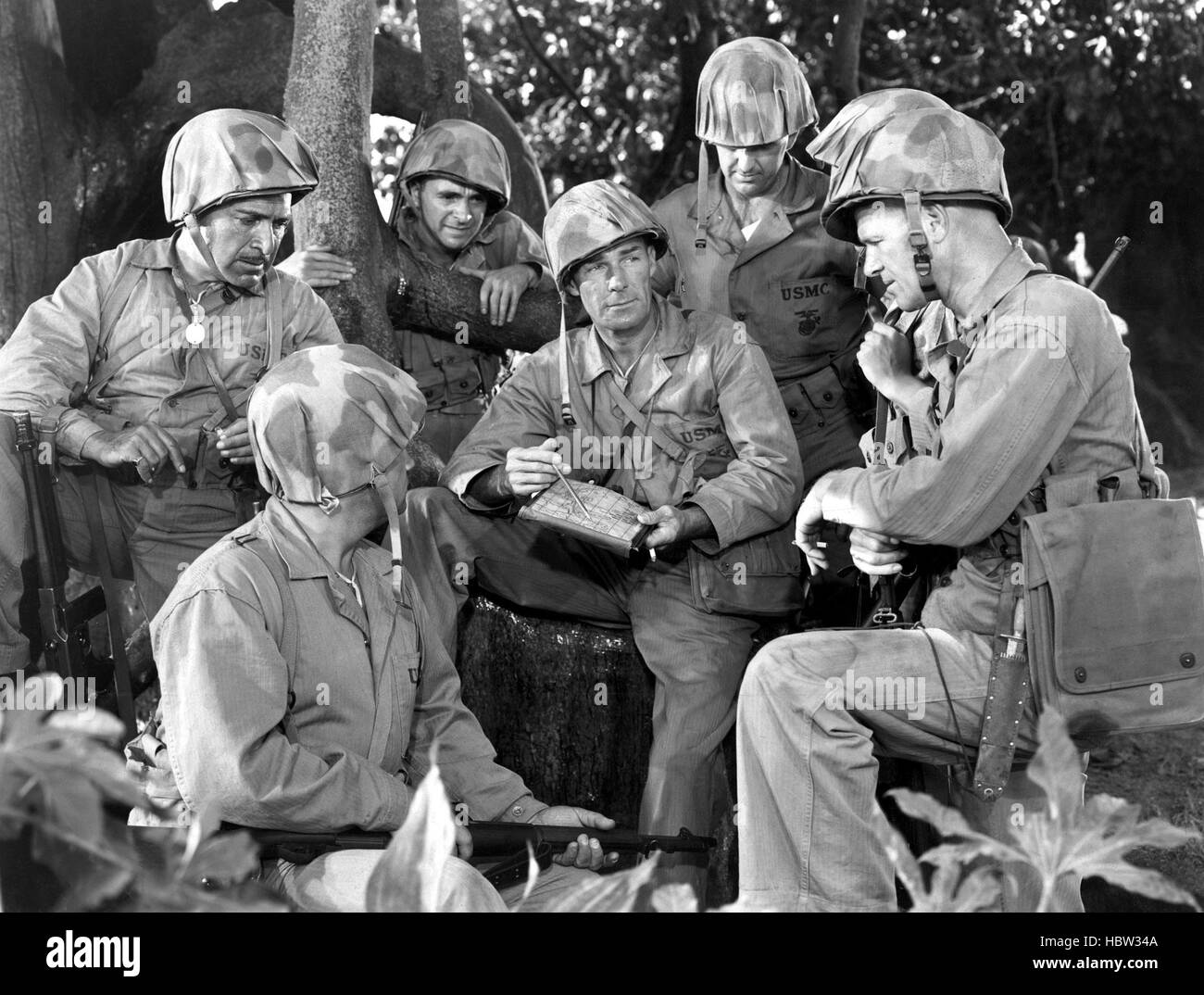 GUNG HO!, J. Carrol Naish, Sam Levene, Randolph Scott, Louis Jean Heydt, 1943 Stock Photo Alamy