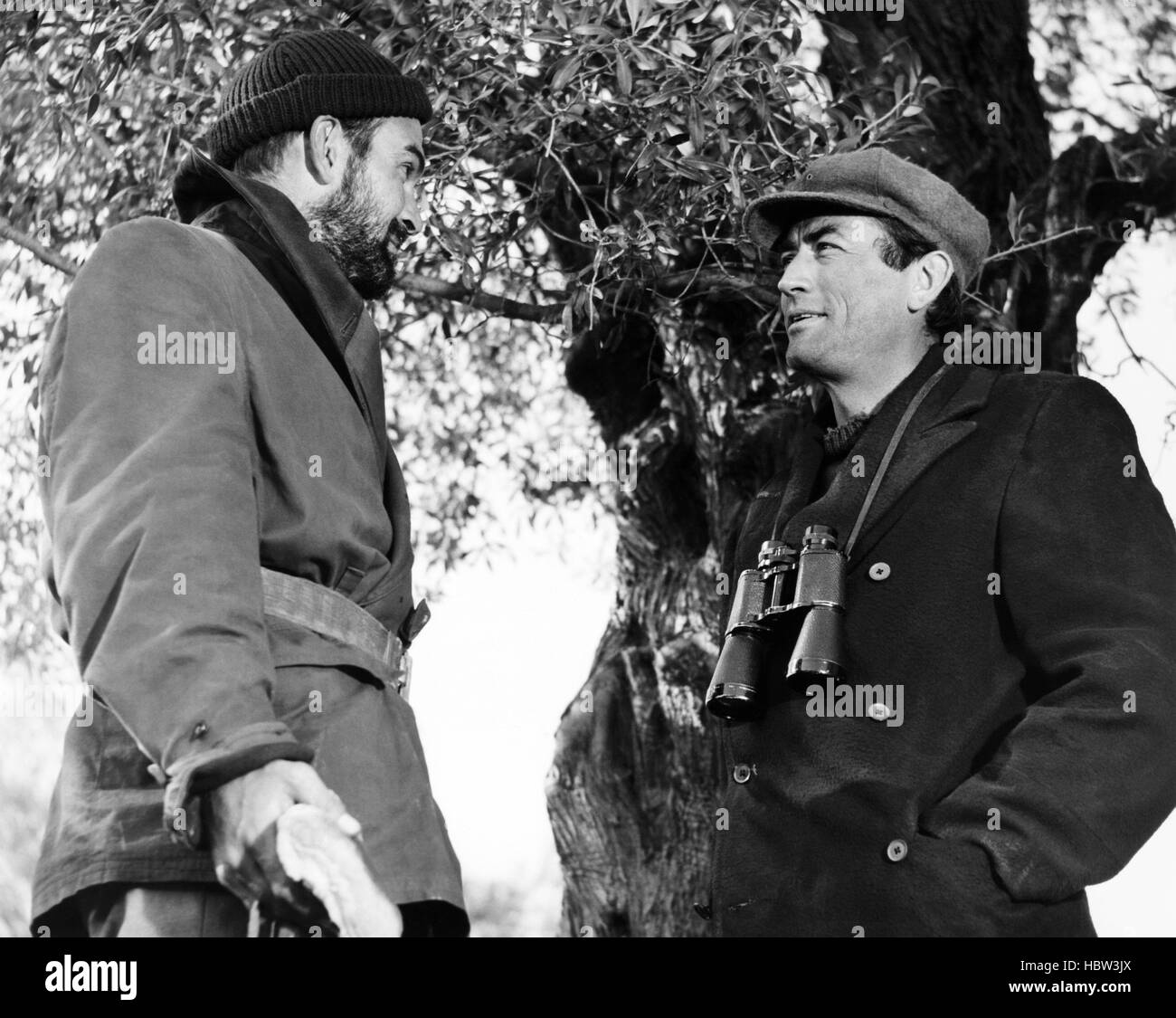 THE GUNS OF NAVARONE, from left Stanley Baker, Gregory Peck, 1961