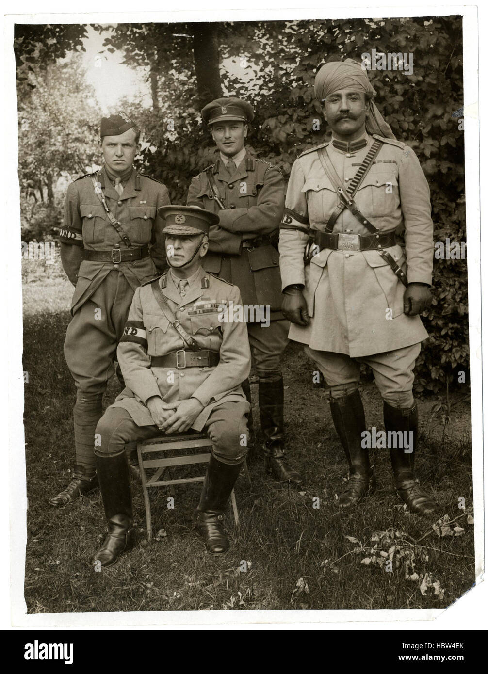 Gen Sir James Willcocks and his personal staff in the Stock Photo Alamy