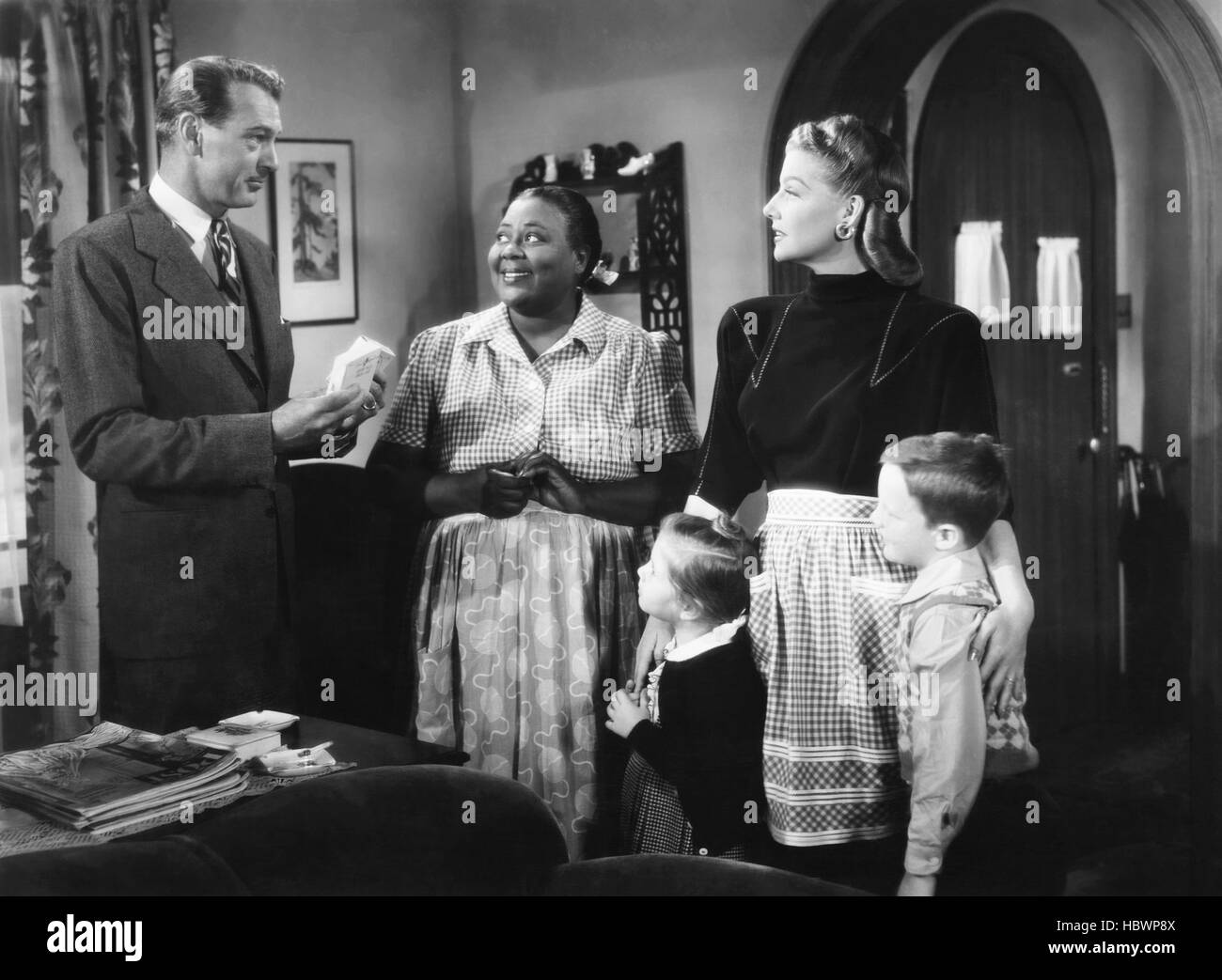 GOOD SAM, from left: Gary Cooper, Louise Beavers, Lora Lee Michel, Ann  Sheridan, Bobby Dolan, Jr., 1948 Stock Photo - Alamy