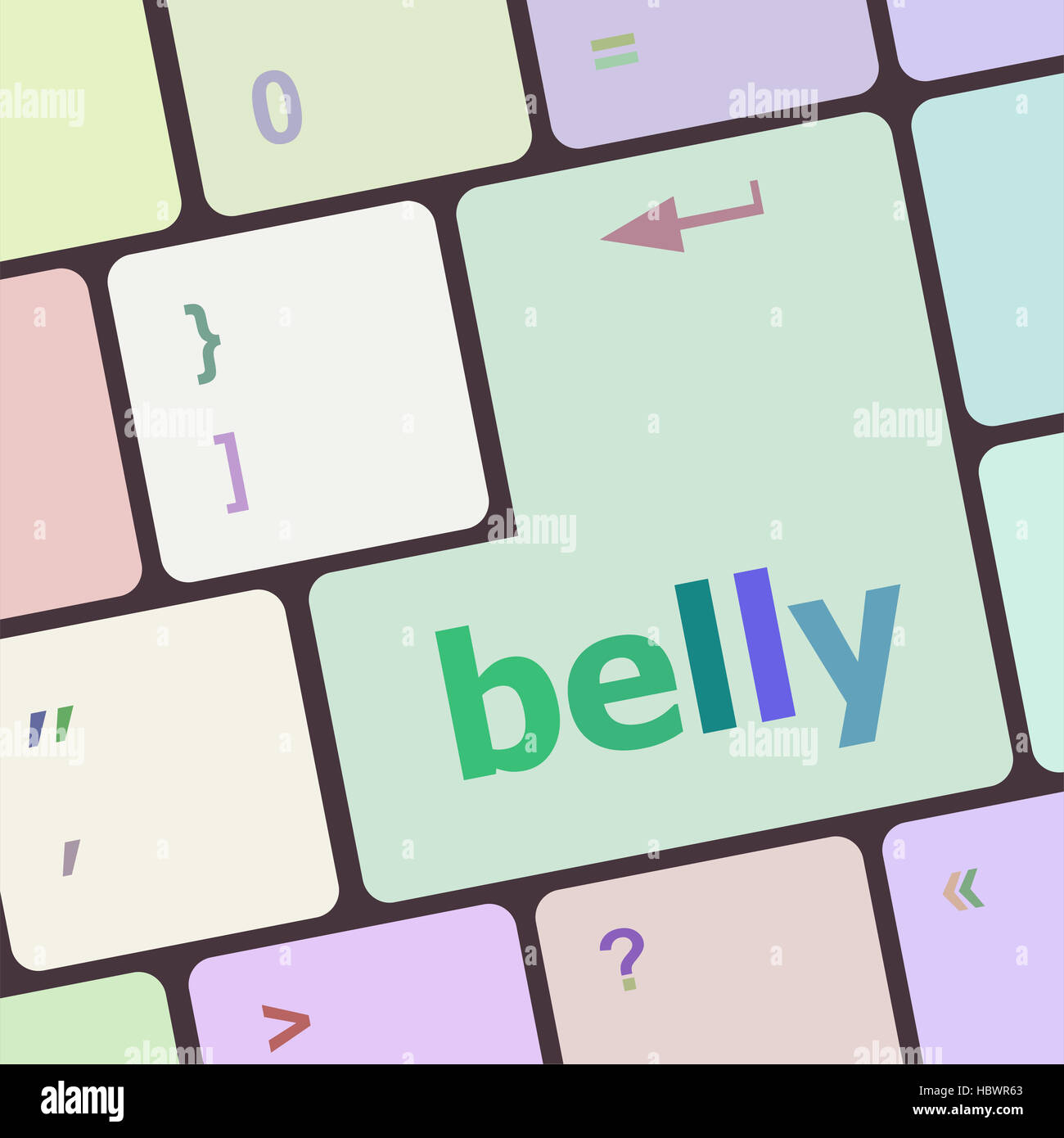 belly button on computer pc keyboard key Stock Photo Alamy