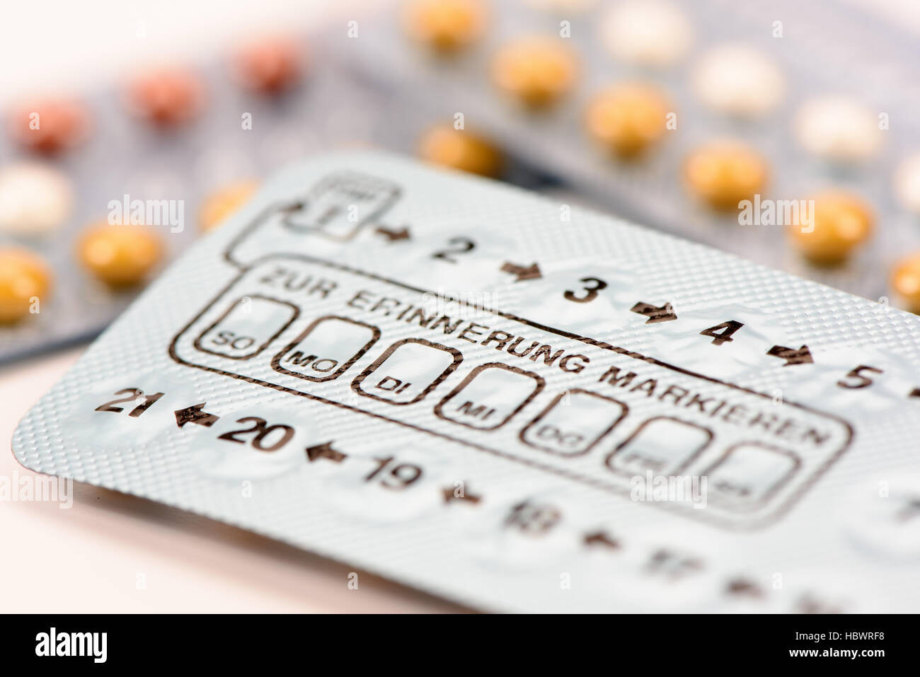 birth control pills Stock Photo