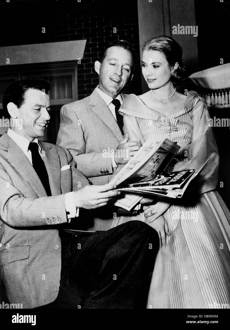 Frank Sinatra, Bing Crosby, Grace Kelly on the set of HIGH SOCIETY ...