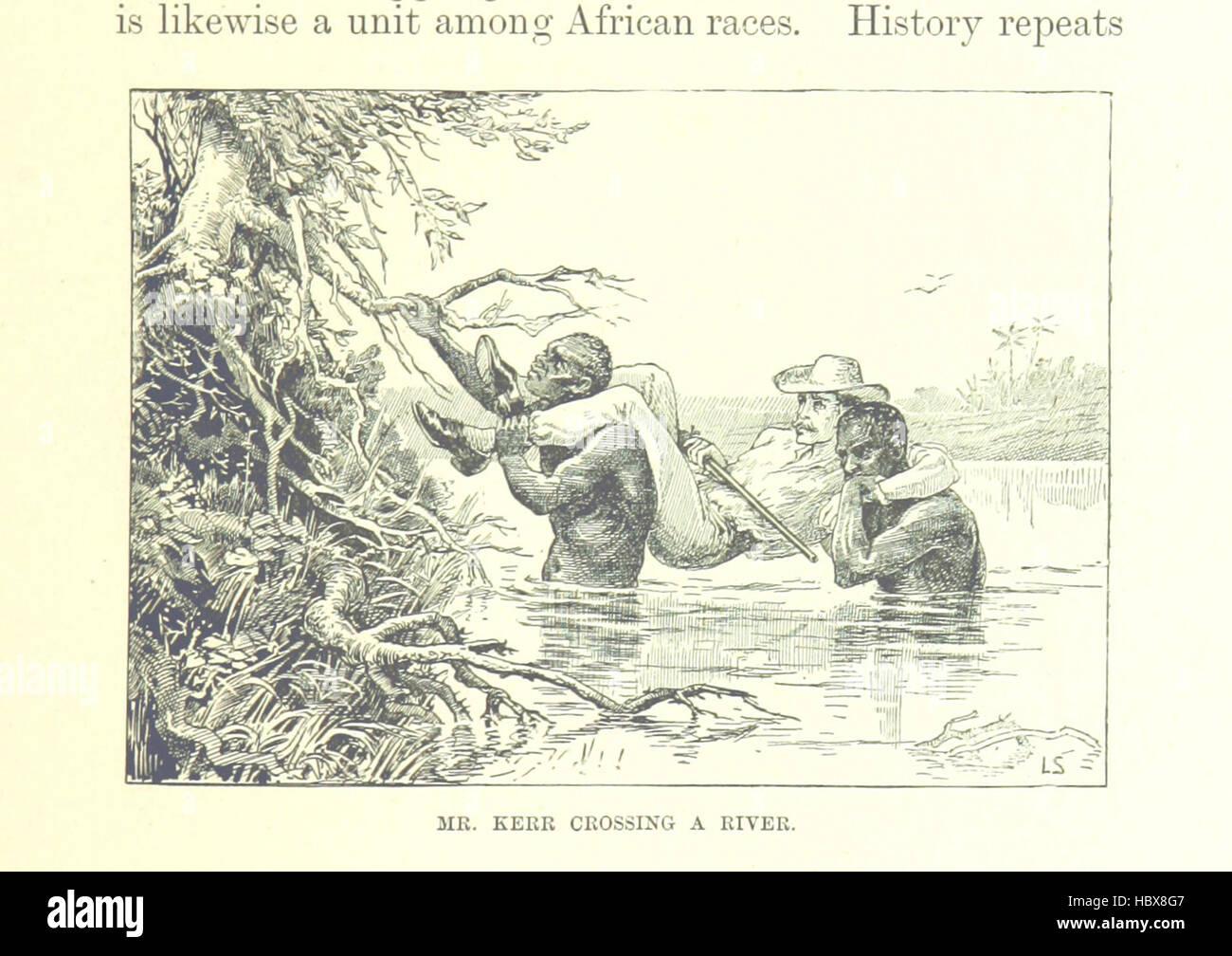 This image illustrates African exploration, depicting explorers, routes ...