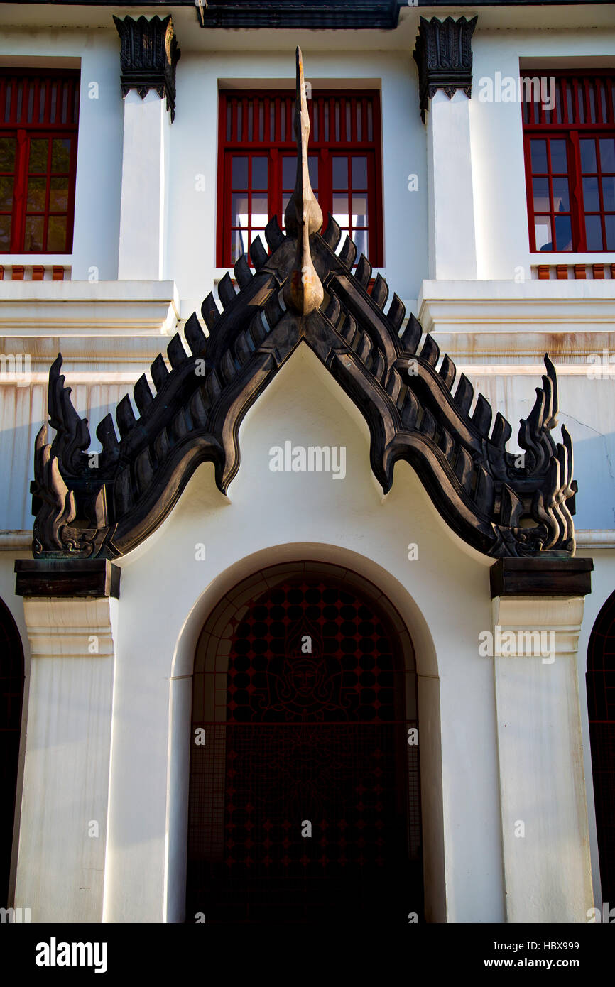 asia bangkok in temple thailand abstract cross colors roof wat and ...
