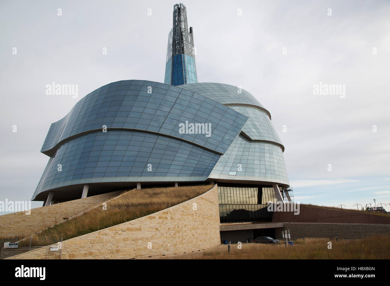Facade of the Canadian Museum for Human Rights in Winnipeg, Canada ...